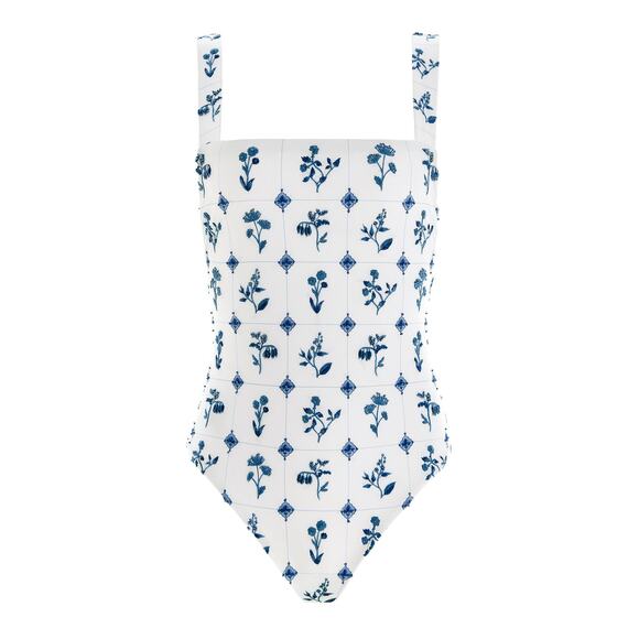 Agua By Agua Bendita Caf Lozahand Embroidered Onepiece Swimsuit - S - White